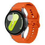 Wave Stitching Silicone Watch Band with 3D Curved Film, For Samsung Galaxy Watch4 Classic 46mm, For Samsung Galaxy Watch4 Classic 42mm, For Samsung Galaxy Watch5 Active 40mm, For Samsung Galaxy Watch5 Active 44mm