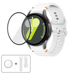 Wave Stitching Silicone Watch Band with 3D Curved Film, For Samsung Galaxy Watch4 Classic 46mm, For Samsung Galaxy Watch4 Classic 42mm, For Samsung Galaxy Watch5 Active 40mm, For Samsung Galaxy Watch5 Active 44mm