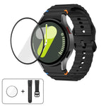 Dây Đeo Đồng Hồ Silicone Khâu Sóng Với Màng Cong 3D, Dành Cho Samsung Galaxy Watch4 Active 40mm, Dành Cho Samsung Galaxy Watch4 Active 44mm