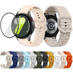 Dây Đeo Đồng Hồ Silicone Khâu Sóng Với Màng Cong 3D, Dành Cho Samsung Galaxy Watch4 Active 40mm, Dành Cho Samsung Galaxy Watch4 Active 44mm