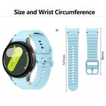 Dây đồng hồ silicone may sóng với phim cong 3D, dành cho Samsung Galaxy Watch6 44mm, dành cho Samsung Galaxy Watch6 40mm, dành cho Samsung Galaxy Watch6 Classic 43mm, dành cho Samsung Galaxy Watch5 44mm