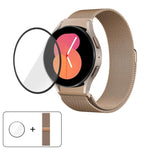 Dây đồng hồ thép không gỉ Milanese nam châm với phim cong 3D, dành cho Samsung Galaxy Watch FE 40mm, dành cho Samsung Galaxy Watch7 44mm, dành cho Samsung Galaxy Watch7 40mm, dành cho Samsung Galaxy Watch6 Classic 47mm, dành cho Samsung Galaxy Watch6 44mm