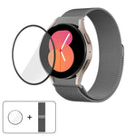 Dây đồng hồ thép không gỉ Milanese nam châm với phim cong 3D, dành cho Samsung Galaxy Watch FE 40mm, dành cho Samsung Galaxy Watch7 44mm, dành cho Samsung Galaxy Watch7 40mm, dành cho Samsung Galaxy Watch6 Classic 47mm, dành cho Samsung Galaxy Watch6 44mm
