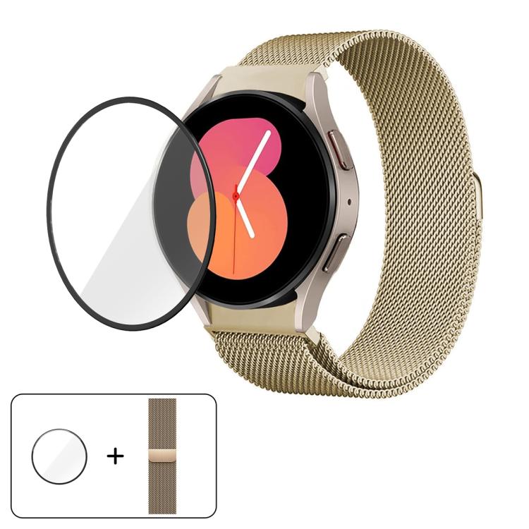 Dây đồng hồ thép không gỉ Milanese nam châm với phim cong 3D, dành cho Samsung Galaxy Watch FE 40mm, dành cho Samsung Galaxy Watch7 44mm, dành cho Samsung Galaxy Watch7 40mm, dành cho Samsung Galaxy Watch6 Classic 47mm, dành cho Samsung Galaxy Watch6 44mm