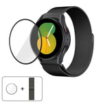 Dây Đeo Đồng Hồ Thép Không Gỉ Milanese Khóa Nam Châm Với Màng Cong 3D, Dành Cho Samsung Galaxy Watch4 Classic 46mm, Dành Cho Samsung Galaxy Watch4 Classic 42mm, Dành Cho Samsung Galaxy Watch5 Active 40mm, Dành Cho Samsung Galaxy Watch5 Active 44mm