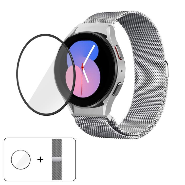 Dây Đeo Đồng Hồ Thép Không Gỉ Milanese Khóa Nam Châm Với Màng Cong 3D, Dành Cho Samsung Galaxy Watch4 Classic 46mm, Dành Cho Samsung Galaxy Watch4 Classic 42mm, Dành Cho Samsung Galaxy Watch5 Active 40mm, Dành Cho Samsung Galaxy Watch5 Active 44mm