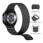 Dây đồng hồ thép không gỉ Milanese nam châm với phim cong 3D, dành cho Samsung Galaxy Watch FE 40mm, dành cho Samsung Galaxy Watch7 44mm, dành cho Samsung Galaxy Watch7 40mm, dành cho Samsung Galaxy Watch6 Classic 47mm, dành cho Samsung Galaxy Watch6 44mm