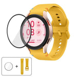 Dây Đeo Đồng Hồ Silicone Khâu Trơn Với Màng Cong 3D, Dành Cho Samsung Galaxy Watch4 Active 40mm, Dành Cho Samsung Galaxy Watch4 Active 44mm