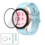 Dây Đeo Đồng Hồ Silicone Khâu Trơn Với Màng Cong 3D, Dành Cho Samsung Galaxy Watch4 Active 40mm, Dành Cho Samsung Galaxy Watch4 Active 44mm