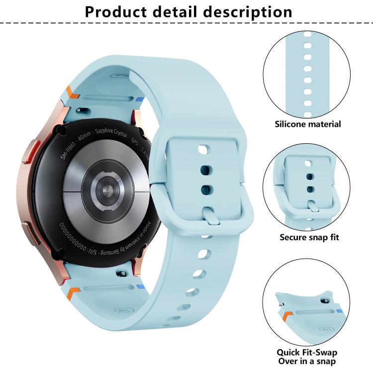 Dây đồng hồ silicone may trơn với phim cong 3D, dành cho Samsung Galaxy Watch6 44mm, dành cho Samsung Galaxy Watch6 40mm, dành cho Samsung Galaxy Watch6 Classic 43mm, dành cho Samsung Galaxy Watch5 44mm