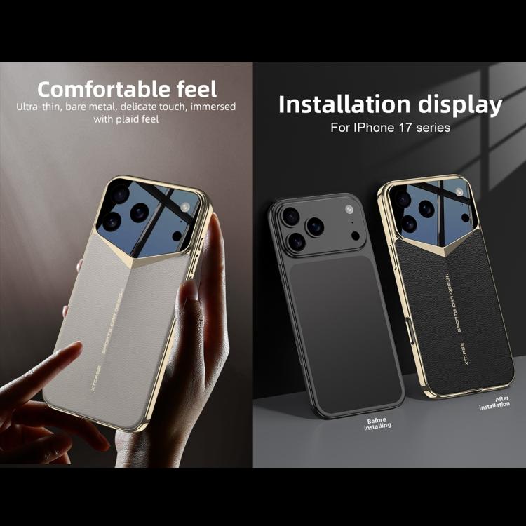 Ốp lưng da trơn GKK Blade Phantom, dành cho iPhone 17 Pro Max, iPhone 17 Pro
