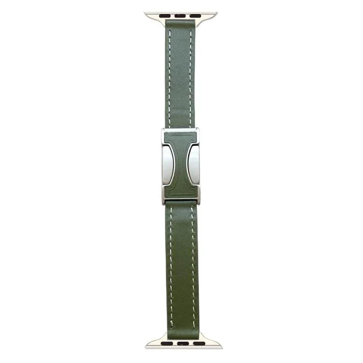 Dây đồng hồ da thật trơn 14mm khóa từ tính, Dành cho Apple Watch 46mm / 49mm / 45mm / 44mm, Dành cho Apple Watch 42mm / 41mm / 40mm / 38mm