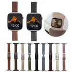 Dây đồng hồ da thật trơn 14mm khóa từ tính, Dành cho Apple Watch 46mm / 49mm / 45mm / 44mm, Dành cho Apple Watch 42mm / 41mm / 40mm / 38mm
