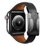 Dây đồng hồ da thật trơn eo nhỏ khóa từ tính, Dành cho Apple Watch 46mm / 49mm / 45mm / 44mm, Dành cho Apple Watch 42mm / 41mm / 40mm / 38mm