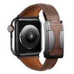 Dây đồng hồ da thật trơn eo nhỏ khóa từ tính, Dành cho Apple Watch 46mm / 49mm / 45mm / 44mm, Dành cho Apple Watch 42mm / 41mm / 40mm / 38mm