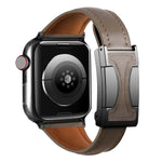 Dây đồng hồ da thật trơn eo nhỏ khóa từ tính, Dành cho Apple Watch 46mm / 49mm / 45mm / 44mm, Dành cho Apple Watch 42mm / 41mm / 40mm / 38mm