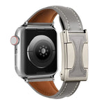 Dây đồng hồ da thật trơn eo nhỏ khóa từ tính, Dành cho Apple Watch 46mm / 49mm / 45mm / 44mm, Dành cho Apple Watch 42mm / 41mm / 40mm / 38mm