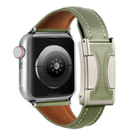 Dây đồng hồ da thật trơn eo nhỏ khóa từ tính, Dành cho Apple Watch 46mm / 49mm / 45mm / 44mm, Dành cho Apple Watch 42mm / 41mm / 40mm / 38mm