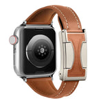 Dây đồng hồ da thật trơn eo nhỏ khóa từ tính, Dành cho Apple Watch 46mm / 49mm / 45mm / 44mm, Dành cho Apple Watch 42mm / 41mm / 40mm / 38mm