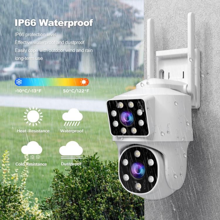 Srihome SH063 4MP Dual Lens Panoramic Surveillance HD Camera, SH063