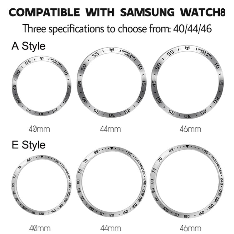 Khung Bảo Vệ Đồng Hồ Thông Minh Vòng Viền Kim Loại, Kiểu: Kiểu A, Dành Cho Samsung Galaxy Watch8 Classic 46mm, Dành Cho Samsung Galaxy Watch8 44mm, Dành Cho Samsung Galaxy Watch8 40mm