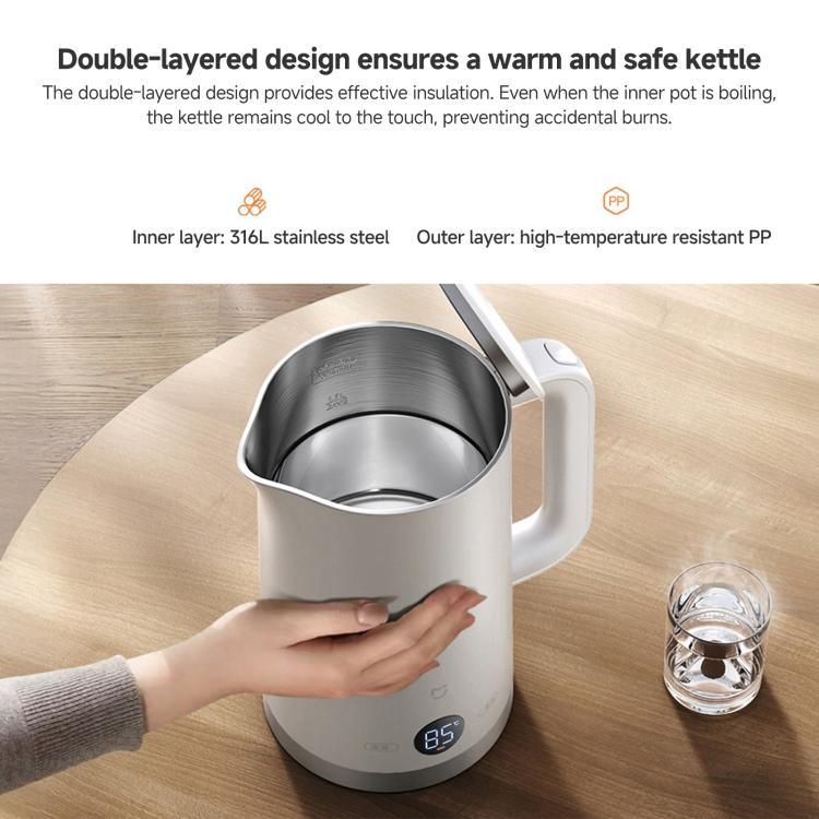 Ấm đun điện nhiệt độ không đổi Xiaomi Mijia 1.7L 1800W 3 chính hãng, phích cắm CN