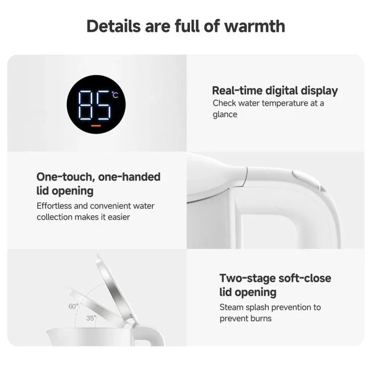 Ấm đun điện nhiệt độ không đổi Xiaomi Mijia 1.7L 1800W 3 chính hãng, phích cắm CN