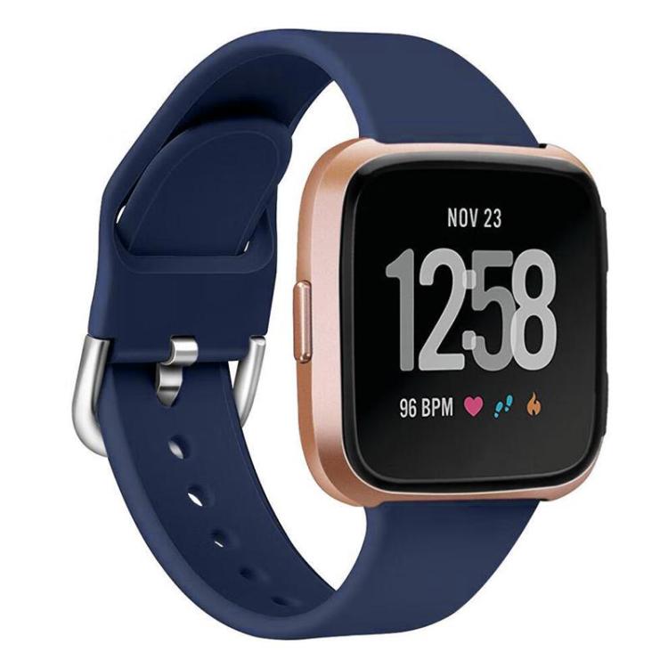 For Fitbit Versa 2 / Versa / Versa Lite xDfind Reverse Buckle Solid Color Silicone Watch Band, S, L