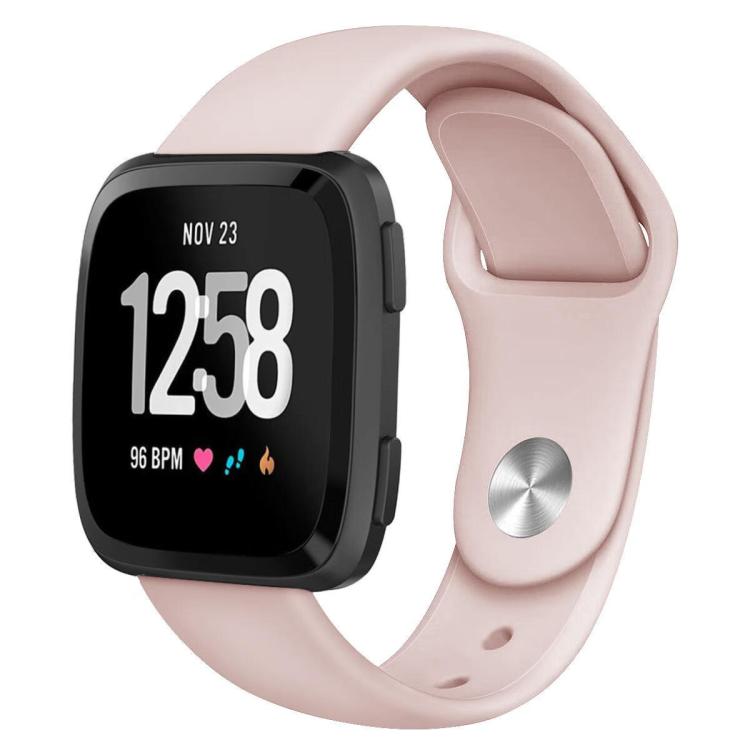For Fitbit Versa 2 / Versa / Versa Lite xDfind Rivet Buckle Solid Color Silicone Watch Band, S, L