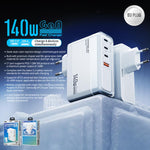 Sạc đa năng 140W GaN WK WP-U20 lceyon, phích cắm EU, phích cắm Anh