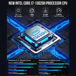 GMKtec NucBox K7 PLUS Mini PC, Intel Core i7 Thế Hệ 13 13620H, Windows 11 Pro, WiFi, BT, HDTV, DisplayPort, RAM 16GB + SSD 512GB, RAM 32GB + SSD 1TB