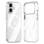 Ốp lưng hỗn hợp PC TPU trong suốt có nút kim loại MagSafe ZGA, dành cho iPhone 17 Pro Max, iPhone 17 Pro, iPhone 17