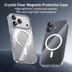 Ốp lưng hỗn hợp PC TPU trong suốt có nút kim loại MagSafe ZGA, dành cho iPhone 17 Pro Max, iPhone 17 Pro, iPhone 17