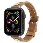 Dây đồng hồ da microfiber cảm giác da Camellia Rivet, Dành cho Apple Watch 46mm / 49mm / 45mm / 44mm, Dành cho Apple Watch 42mm / 41mm / 40mm / 38mm