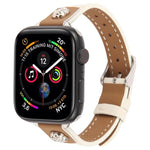 Dây đồng hồ da microfiber cảm giác da Camellia Rivet, Dành cho Apple Watch 46mm / 49mm / 45mm / 44mm, Dành cho Apple Watch 42mm / 41mm / 40mm / 38mm