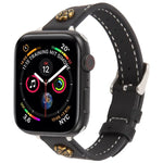 Dây đồng hồ da microfiber cảm giác da Camellia Rivet, Dành cho Apple Watch 46mm / 49mm / 45mm / 44mm, Dành cho Apple Watch 42mm / 41mm / 40mm / 38mm