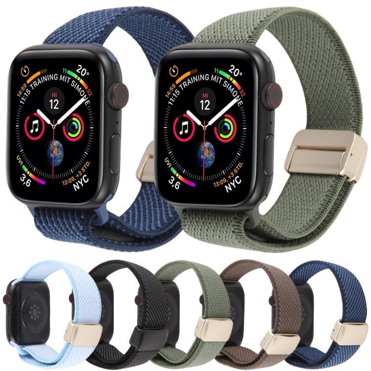 Dây đồng hồ khóa nam châm nylon đàn hồi hai màu Twill, Dành cho Apple Watch 46mm / 49mm / 45mm / 44mm, Dành cho Apple Watch 42mm / 41mm / 40mm / 38mm