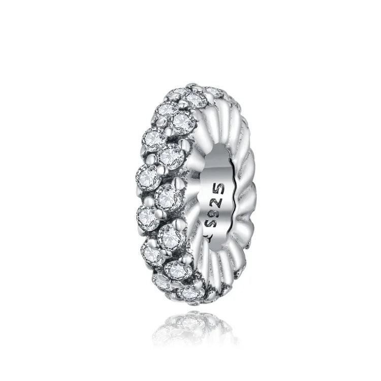 Mặt dây chuyền bạc S925 hạt zircon mùa đông lấp lánh trang sức làm vòng tay dây chuyền, Lấp lánh mùa đông