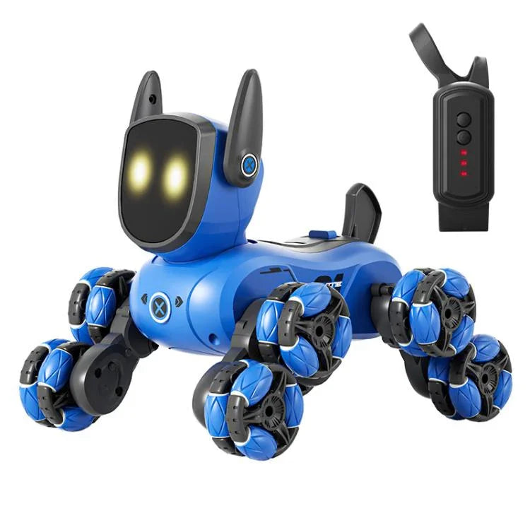 JJR/C Q200 Chó robot điều khiển từ xa đa chức năng tám bánh nhỏ kèm đồng hồ RC
