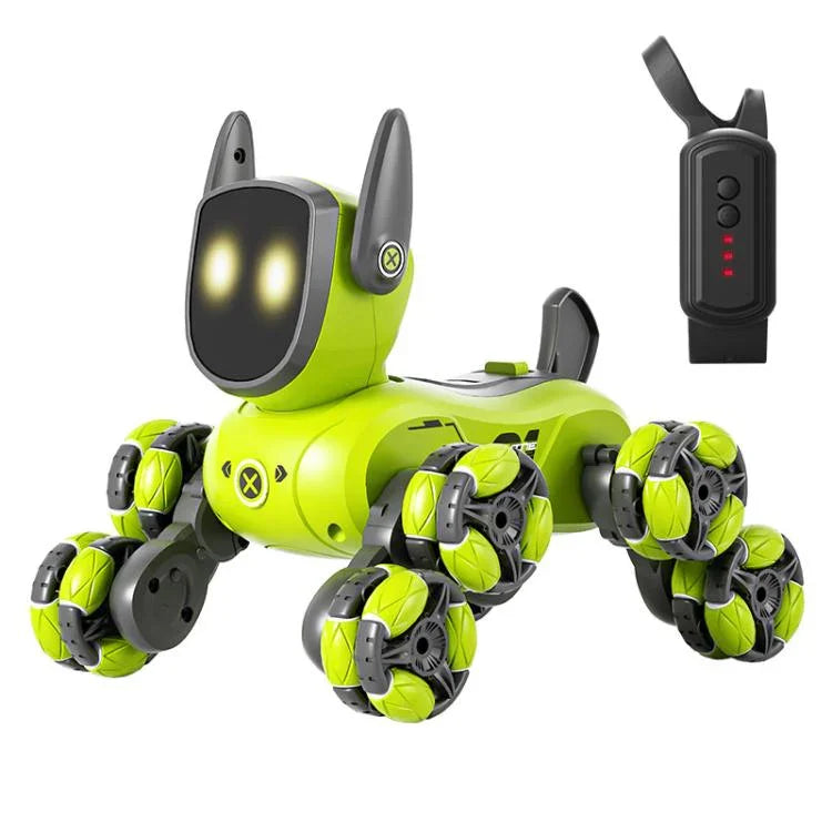 JJR/C Q200 Chó robot điều khiển từ xa đa chức năng tám bánh nhỏ kèm đồng hồ RC