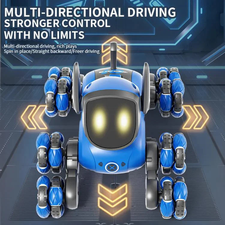 JJR/C Q200 Chó robot điều khiển từ xa đa chức năng tám bánh nhỏ kèm đồng hồ RC
