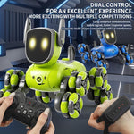 JJR/C Q200 Chó robot điều khiển từ xa đa chức năng tám bánh nhỏ kèm đồng hồ RC