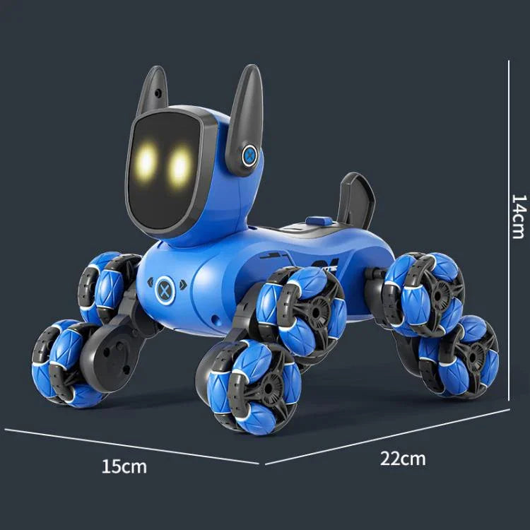 JJR/C Q200 Chó robot điều khiển từ xa đa chức năng tám bánh nhỏ kèm đồng hồ RC