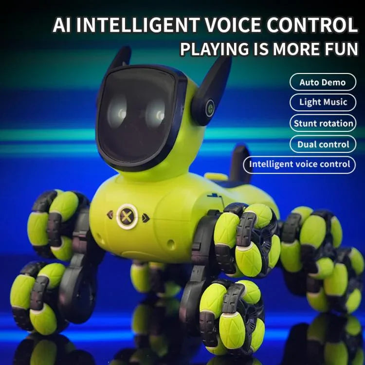 JJR/C Q200 Chó robot điều khiển từ xa đa chức năng tám bánh nhỏ kèm đồng hồ RC