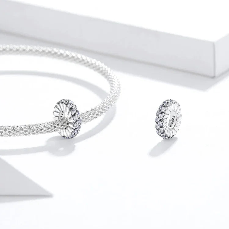 Mặt dây chuyền bạc S925 hạt zircon mùa đông lấp lánh trang sức làm vòng tay dây chuyền, Lấp lánh mùa đông