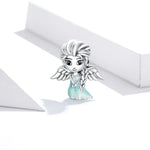 Hạt bạc sterling S925 hình bông tuyết cô gái yêu tinh cho vòng tay vòng cổ tự làm, Cô gái yêu tinh