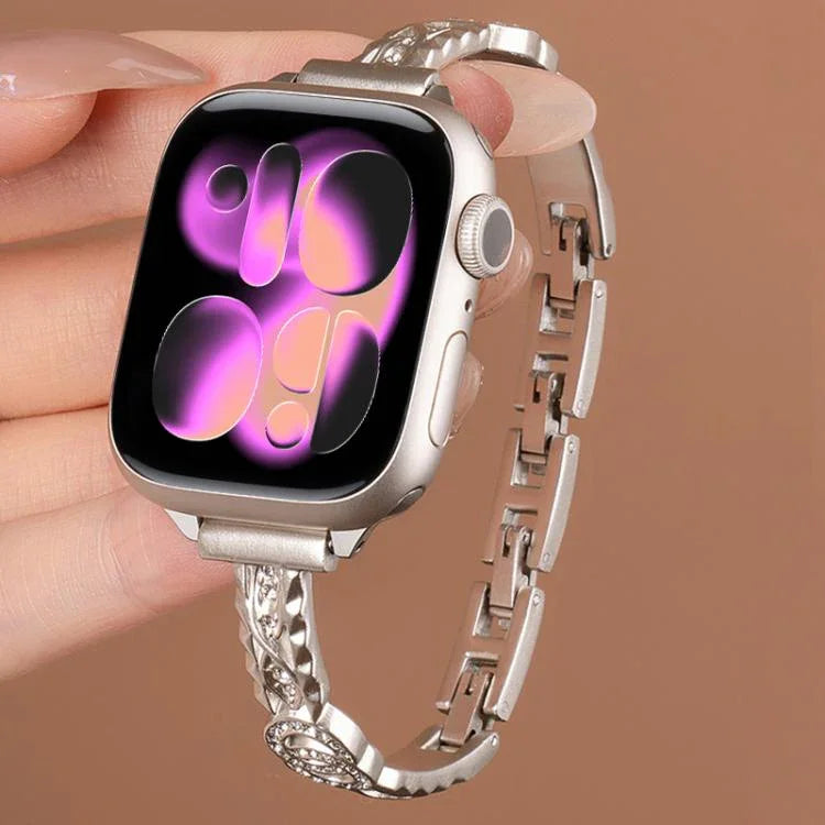 Dây đồng hồ thép không gỉ kim loại kim cương mảnh xDfind, Dành cho Apple Watch 42 / 44 / 45 / 46 / 49mm, Dành cho Apple Watch 38 / 40 / 41 / S10 42mm