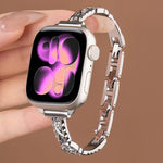 Dây đồng hồ thép không gỉ kim loại kim cương mảnh xDfind, Dành cho Apple Watch 42 / 44 / 45 / 46 / 49mm, Dành cho Apple Watch 38 / 40 / 41 / S10 42mm