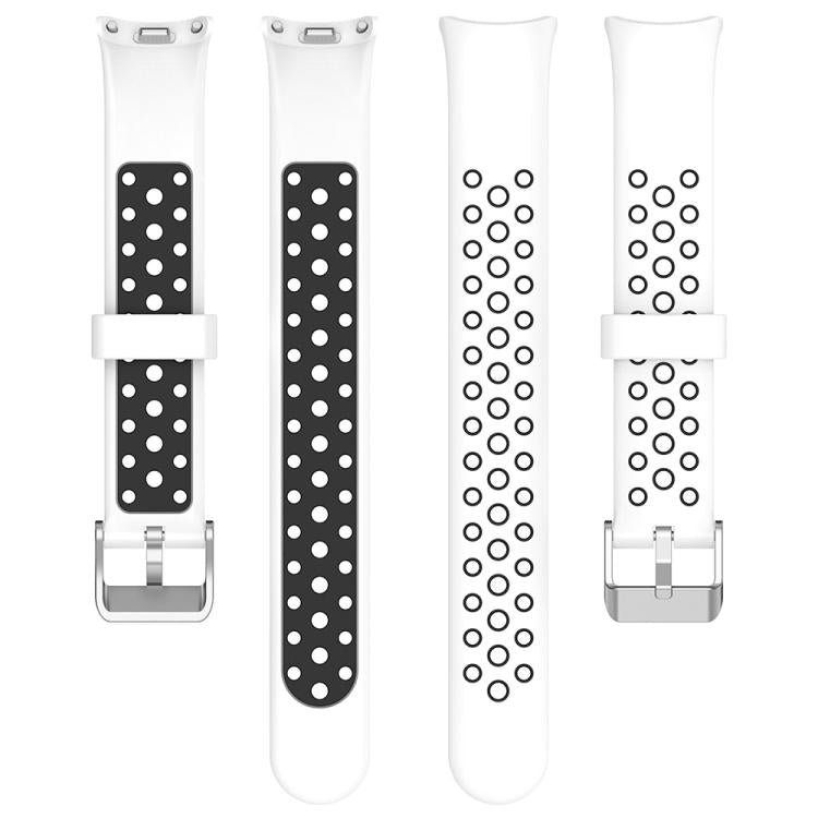 xDfind Metal Plug Two Color Silicone Watch Band, For Xiaomi Smart Band 10 / 9 / 8