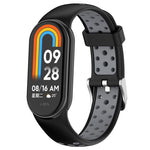 xDfind Metal Plug Two Color Silicone Watch Band, For Xiaomi Smart Band 10 / 9 / 8